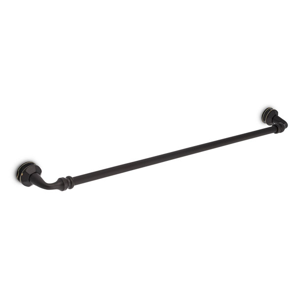 Rondo 24&quot; Cuttable Single Sided Towel Bar with Rosettes - Oil Rubbed Bronze (Medium) | R24TBORBM