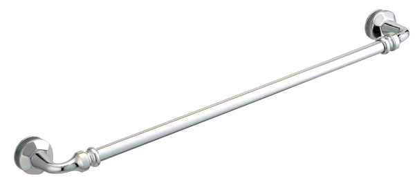 Rondo 24&quot; Cuttable Single Sided Towel Bar with Rosettes - Polished Chrome | R24TBPC