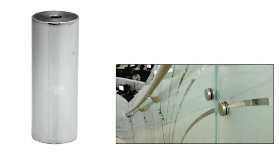 C.R. Laurence CRL Brushed Stainless Standoff Base 1-1/2&quot; Diameter by 4&quot; Long | S0B1124BS
