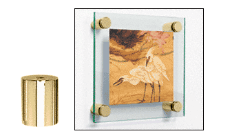 C.R. Laurence CRL Brass Standoff Base 1-1/4&quot; Diameter by 1-1/2&quot; Long | S0B114112BR