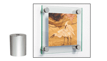 C.R. Laurence CRL Brushed Stainless Standoff Base 1-1/4&quot; Diameter by 1-1/2&quot; Long | S0B114112BS