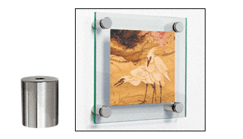 C.R. Laurence CRL Satin Chrome Standoff Base 1-1/4&quot; Diameter by 1-1/2&quot; Long | S0B114112SC