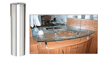C.R. Laurence CRL Chrome Standoff Base 1-1/4&quot; Diameter by 6&quot; Long | S0B1146CH