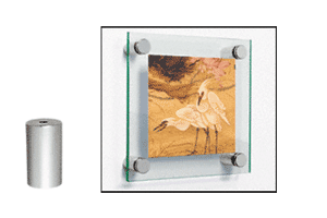 C.R. Laurence CRL Brushed Stainless Standoff Base 1/2&quot; Diameter by 1-1/2&quot; Long  | S0B12112BS
