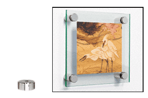 C.R. Laurence CRL Polished Stainless Standoff Base 1/2&quot; Diameter by 1/4&quot; Long  | S0B1214PS