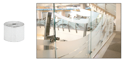 C.R. Laurence CRL Polished Stainless Standoff Base 2&quot; Diameter by 1-1/2&quot; Long | S0B2112PS