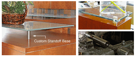 C.R. Laurence CRL 2-1/4&quot; Diameter Custom Brushed Stainless Standoff Base | S0B214CBS