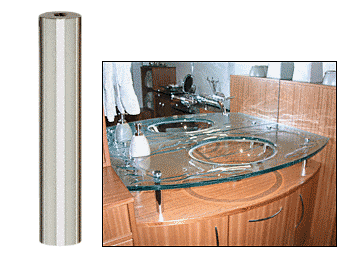 C.R. Laurence CRL Polished Stainless Standoff Base 3/4&quot; Diameter by 4&quot; Long | S0B344PS