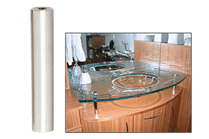 C.R. Laurence CRL Satin Chrome Standoff Base 3/4&quot; Diameter by 4&quot; Long | S0B344SC