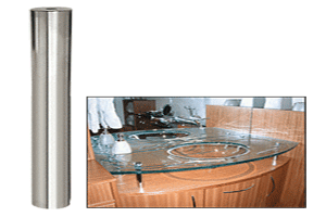 C.R. Laurence CRL Brushed Stainless Standoff Base 3/4&quot; Diameter by 6&quot; Long | S0B346BS