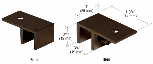 CRL Oil Rubbed Bronze Ceiling Mount &quot;Sleeve Over&quot; Glass Clamp | S0GC010RB