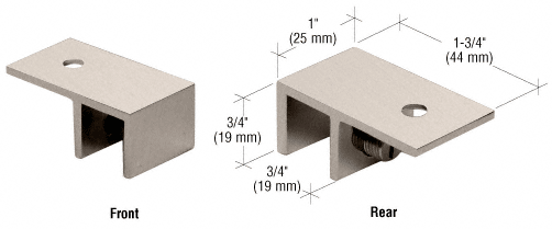 CRL Brushed Nickel Ceiling Mount &quot;Sleeve Over&quot; Glass Clamp | S0GC01BN