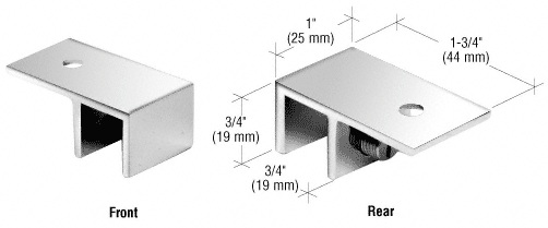 CRL Polished Chrome Ceiling Mount &quot;Sleeve Over&quot; Glass Clamp | S0GC01CH