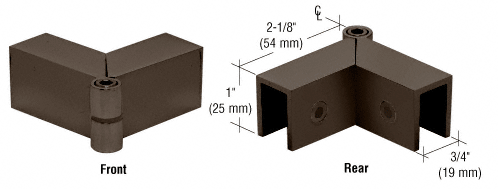 CRL Oil Rubbed Bronze Adjustable &quot;Sleeve Over&quot; Glass Clamp | S0GC910RB