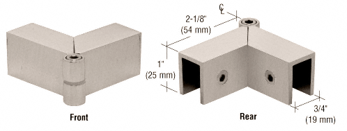 CRL Brushed Nickel Adjustable &quot;Sleeve Over&quot; Glass Clamp | S0GC91BN