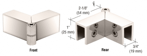 CRL Polished Nickel Adjustable &quot;Sleeve Over&quot; Glass Clamp | S0GC91PN