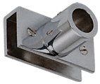 C.R. Laurence CRL Brushed Nickel Adjustable Slim Line Glass Mount Fitting | S13BN