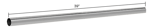 C.R. Laurence CRL Brushed Nickel 39&quot; (1 Meter) Support Bar Only | S1BN
