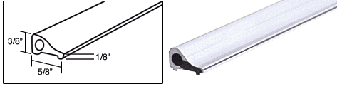 CRL Satin Anodized Frameless Shower Door Tapered Threshold | S1L001A  | S1L001A1