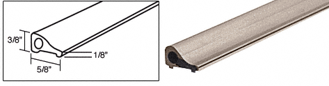 CRL Brushed Nickel Frameless Shower Door Tapered Threshold | S1L001BN2