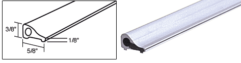 C.R. Laurence CRL Chrome Frameless Shower Door Tapered Threshold - 31 in long | S1L001CH1