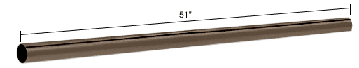 C.R. Laurence CRL Oil Rubbed Bronze 51&quot; (1.3 Meter) Support Bar Only | S20RB