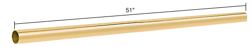 C.R. Laurence CRL Brass 51&quot; (1.3 Meter) Support Bar Only | S2BR