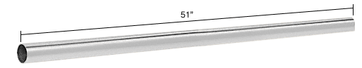 C.R. Laurence CRL Chrome 51&quot; (1.3 Meter) Support Bar Only | S2CH
