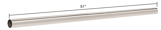 C.R. Laurence CRL Polished Nickel 51&quot; (1.3 Meter) Support Bar Only | S2PN