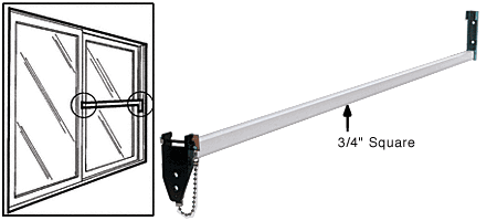 C.R. Laurence Aluminum Security Bar for Sliding Glass Doors | S4013