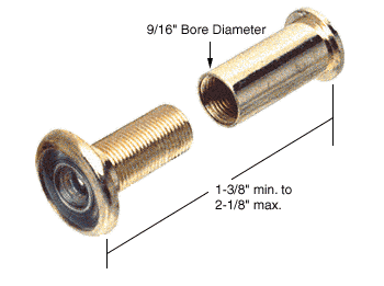 C.R. Laurence CRL Brass Wide Angle Door Viewer - Bulk | S4020B
