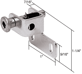 C.R. Laurence Sliding Window &quot;Push-Bolt&quot; Lock, Aluminum Finish  | S4026