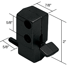 Strybuc Industries CRL Black &quot;Step-On&quot; Patio Door Lock - Bulk | S4041B