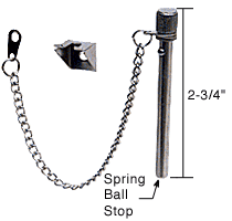C.R. Laurence Aluminum Finish 2-3/4&quot; Nite-Lock Pin - Bulk | S4066B