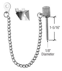 C.R. Laurence Zinc Plated 1-5/16&quot; Window Nite-Lock Pin | S4071