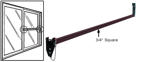 C.R. Laurence Bronze Security Bar for Sliding Glass Doors | S4154