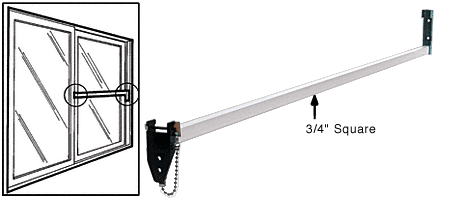 C.R. Laurence White Security Bar for Sliding Glass Doors | S4220