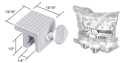 C.R. Laurence Window Thumbscrew Lock, White - Bulk (50 Pack) | S4340B