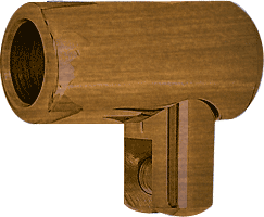 C.R. Laurence CRL Antique Brush Copper Bar U-Bracket for 3/8&quot; and 1/2&quot; Glass | S5ABC0