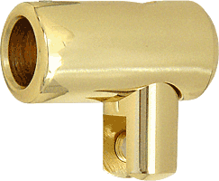 C.R. Laurence CRL Brass Support Bar U-Bracket for 3/8&quot; and 1/2&quot; Glass | S5BR