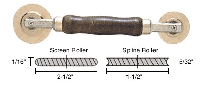 C.R. Laurence Heavy-Duty Steel Combination Roller Tool 2-1/2&quot; x 1/16&quot; and 1-1/2&quot; x 5/32&quot; Wheels | S5K3