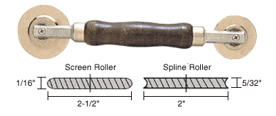 C.R. Laurence CRL Heavy-Duty Steel Combination Roller Tool 2-1/2&quot; x 1/16&quot; and 2&quot; x 5/32&quot; Wheels | S5K8
