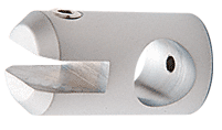 C.R. Laurence CRL Satin Chrome Movable Bracket for 1/4&quot; (6mm) Glass | S6SC