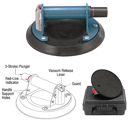 CRL S7950 8&quot; Pump-Action Vacuum Lifter | Glass Vacuum Cup | S7950
