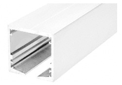C.R. Laurence CRL SPS 240&quot; Standard Overhead Straight Track-White Powder Paint | S90240W