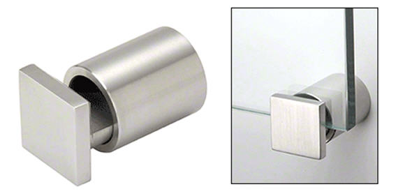 CRL Brushed Stainless 1-1/4&quot; Square Cap Adjustable Edge Grip   | SAEG114BS