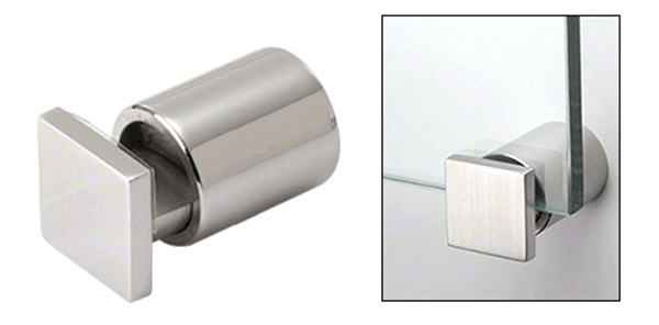 CRL Polished Stainless 1-1/4&quot; Square Cap Adjustable Edge Grip   | SAEG114PS