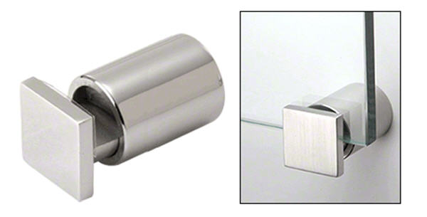CRL Polished Stainless 1&quot; Square Cap Adjustable Edge Grip  | SAEG1PS