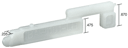 Strybuc Industries CRL Left Hand Slide Bolt - .235&quot; Width; .670&quot; Height - Package | SB150LK