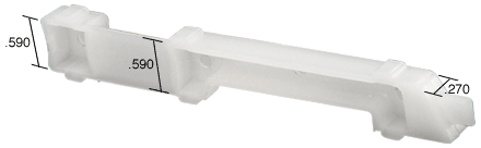 Strybuc Industries CRL Right Hand Slide Bolt - .270&quot; Width; .590&quot; Height - Bulk 100 Pack | SB255RB